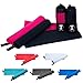 Produktbild Funny Tree® Mikrofaser Handtuch (schwarz) 40x80cm | schnelltrocknend antibakteriell platzsparend Ultraleicht, perfekt für Reisen Sport Yoga Fitness Strand