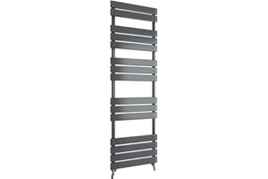 Radbliss Bathroom Towel Rail Radiator 1600x600(HxW) mm Anthracite Flat Panel Central Heating Ladder RAD