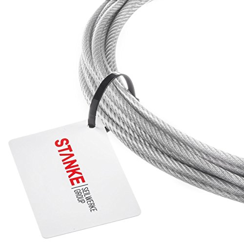 Seilwerk STANKE PVC DRAHTSEIL Stahlseil PVC ummantelt Seil verzinkt Wäscheleine Forstseil DIN Seil Draht Stahl mit kunststoffummantelt - 2