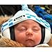 Em's 4 Bubs Hearing Protection Baby Earmuffs Size 0-18 Months (Blue/White Headband)