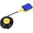 Float Switch, 5M/16.4ft Cable Water Level Controller Rectangular Float Switch Water Level Control Sensor AC 220V 15(8) A for Water Tank, Sump Pump