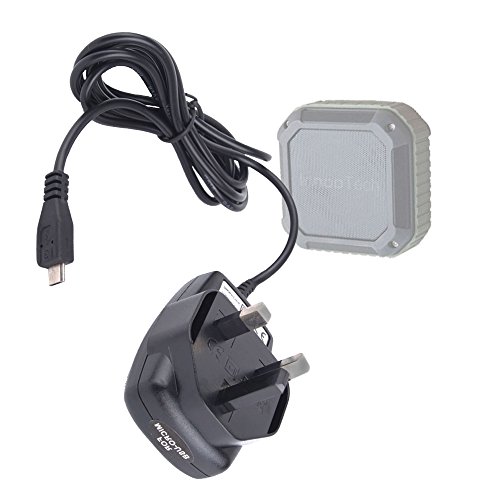 DURAGADGET Premium Quality UK Mains/Home/Wall Micro USB Charger & Adapter - Compatible with Inoo Tech | Omaker M4 | TaoTronics TT-SK08 and Trendwoo Rockman-S CI160 Portable Speakers