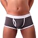 Produktbild Boxershorts, LMMVP Herren Sexy Unterwäsche Baumwolle Männer Unterhose Baumwolle Sportwäsche (XL, Grau)