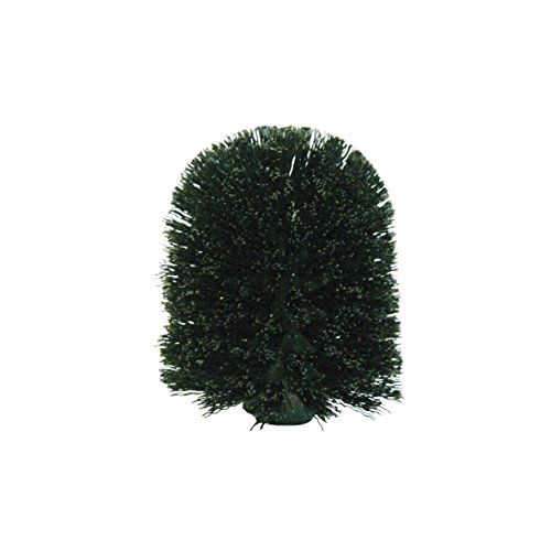 Axentia Ersatz-Bürstenkopf, Austausch von WC-Garnituren, Ersatzteil für Bürste und Halter, Badaccessoire mit Gewinde, ca. 8 x 8 x 9,5 cm , wechselbar, schwarz