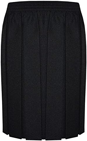 Box Pleated Elasticated School Girls Uniform Skirt