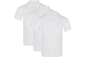 KHIM Unisex Polo Short Sleeve Polycotton Boys Girls School Uniform Plain Half Sleeve Shirts Sports Wear Indoor Outdoor