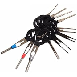 SODIAL 11pzs/juego Herramientas de eliminacion de terminales Kit de extractor de pin de conector crimpado cableado cable electrico del coche Juego de herramientas manuales de reparacion
