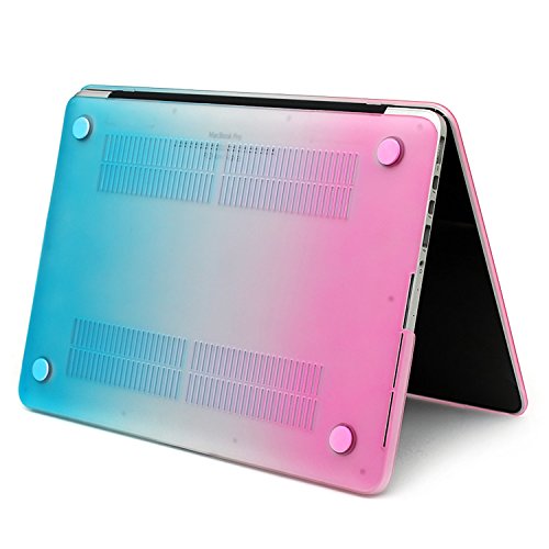 Macbook Pro 13 Retina Hülle,TECOOL [Ultra Slim Serie] Plastik Hartschale Schutzhülle Snap Case und Silicon Tastatur Abdeckung für Apple MacBook Pro 13,3 Zoll – Regenbogen - 6