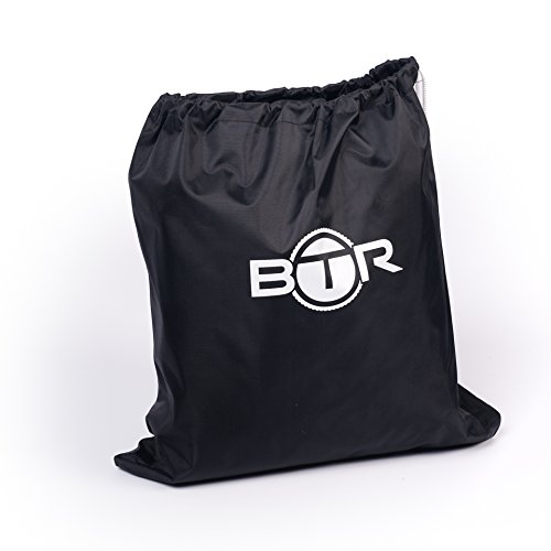 BTR strapazierfähige Fahrradgarage, Schutzbezug oder Abdeckplane, wasserfest, geeignet für Fahrräder und Scooter. Hochqualitatives Polyester Oxford Material, schwarz, 21D Oxford Material. Zur Unterbringung von bis zu 2 Fahrrädern - 4