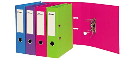 Rexel Archivador de palanca Joy 75 mm A4 rosa - Carpeta de cart  n  Rosa  A4  375 hojas  7 5 cm  China  280 mm 