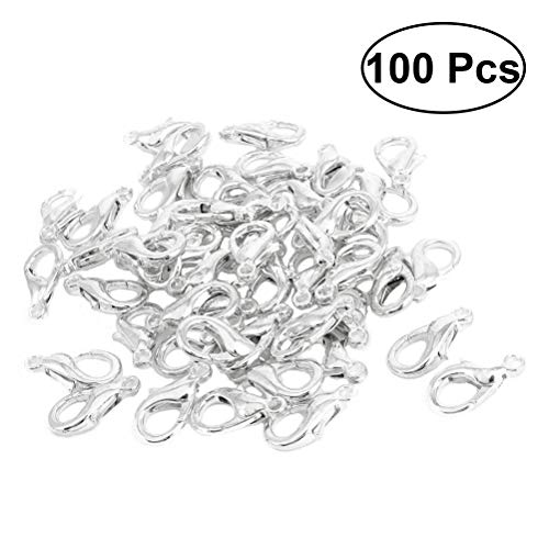 Chiusure moschettoni ROSENICE Chiusure bigiotteria gioielli fai da te 12x7 mm in Argento (100PCS)