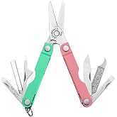 Leatherman Micra, Bayside | Stainless Steel Multi-Tool Keychain with Spring Scissors and 9 Tools