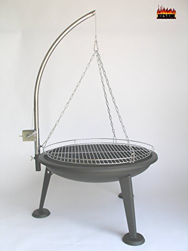 HESANI 10360-1+60 cm chrom Schwenkgrill Grill Grillarm aus Edelstahl Grillrost Feuerschale Feuerkorb - 3