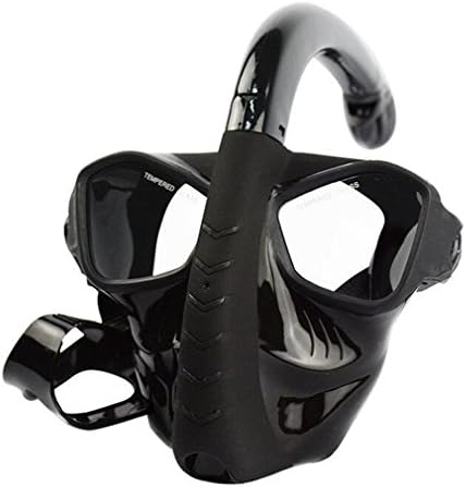 TTYY Snorkeling Mask Anti-Fog Tempered Glass Adjustable Head Straps Diving Mask For Adults,Black