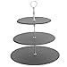 Produktbild COM-FOUR® Etagere aus Schiefer mit 3 Ebenen, Höhe 36,5cm, Gebäckschale, Obstschale