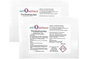 well2wellness Flockkartuschen/Flockungsmittel Kartuschen 2,0 kg (16 x 125 g)