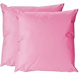 2 Stück Outdoor Zierkissen für Gartenmöbel, wasserabweisend, für Innen/Außen, Dekokissen Sitzkissen Sofakissen, Farbe:Rosa 2 Stück Outdoor Zierkissen für Gartenmöbel, wasserabweisend, für Innen/Außen, Dekokissen Sitzkissen Sofakissen, Farbe:Rosa