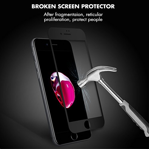 iPhone 7 folie Panzerglas aiMaKE 2 Stück iPhone 7 schutzfolie panzerglas iphone 7 4.7 Zoll | 99% HD Ultra-klar glasfolie(0,33mm Schwarz) - 4