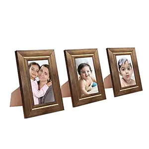 Amazon Brand - Solimo Collage Photo Frames, Set of 3, Tabletop (3 pcs - 5x7 inch), Golden