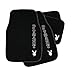 Produktbild Playboy pb-810005 4 Fußmatten Auto Universal Rutsch Logo Bestickt weiß vor 65 x 45 cm hinten 44 x 33 cm