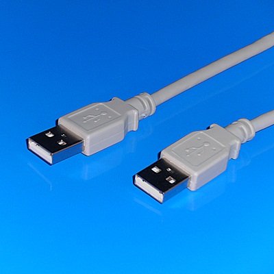 "BestPlug" 50cm 2.0 USB Kabel / USB A-Stecker auf USB A-Stecker / High Speed / Grau