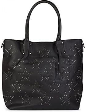 [Gesponsert]styleBREAKER Vintage Shopper Tasche mit All Over Nieten in Stern Form, Schultertasche, Umhängetasche, Handtasche...