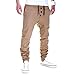 Produktbild Pants HerrenBinggong Herren Mode Hosen Sweatpants Harem Hosen Slacks Lässige Jogger Dance Sportwear Baggy Drei Schnallen Freizeithose Slacks Stretch Einfarbig Hose (Khaki, XXL)