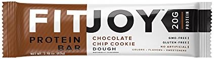 FitJoy Nutrition Protein Bar, Choc Chip Cookie Dough, Pack of 12