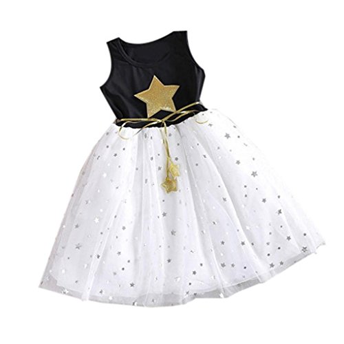 for 1-11 Years Old Cute Baby Girls Star Pattern Summer One Piece Sundress Princess Evening Clothes Party Dresses Outfits