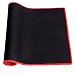Produktbild Anti-Rutsch Computer Gummi Mousepad Mousemat Gaming Mäuse Mauspads Matte für PC Laptop - Schwarz mit Rot-Rand, 300 * 700 * 2mm