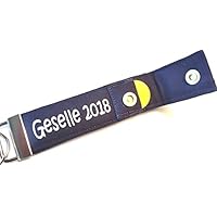 Geselle 2018 - Schlüsselanhänger mit Einkaufschip, Handwerker Geschenk zur Gesellenprüfung, zum Gesellenbrief, Gesellenstück, Geselle