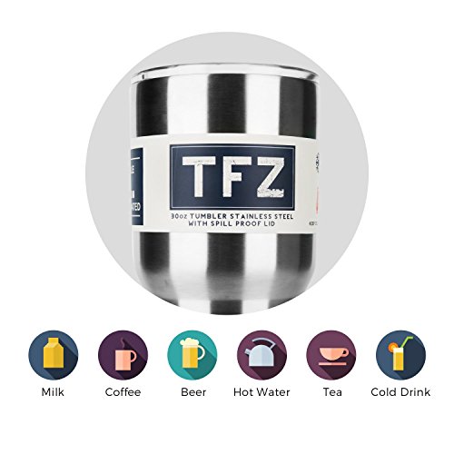 30oz Travel Tumbler Stainless Steel Coffee Mug with Spill Proof Lid – Large Capacity Cup and Keeps Hot & Cold (30oz) - 3