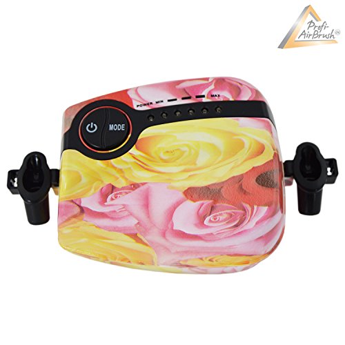 Profi AirBrush Set CARRY II ROSA – Airbrush Kompressor SET für Airbrushfarben AIRBRUSHPISTOLE DOUBLE ACTION-Gun 130 D mit 0,3mm Düse, OPTIMALES Airbrush-Kit für Nagel Design / Nailart, make up, Bodypainting , Tattoo, Tortendekoration, Modellbau, alle Standard-Aufgaben u.v.m.! Verwendbar mit allen Airbrushschablonen! LIMITIERTE AKTION! - 2