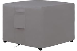 Easy-Going Outdoor Fire Pit Cover Square 36"Lx36"Wx24"H, Durable Outdoor Gas Firepit Cover, Waterproof and Weatherproof Cover for Fire Pit, Grey