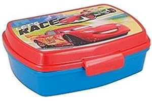 ALMACENESADAN 2077; Sandwichera Rectangular Multicolor Disney Cars, Producto de plástico Reutilizable, Libre BPA. Dimensiones Interiores 16,5x11,5x5,5 cm