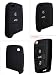Produktbild CK+ Seat Auto-Schlüssel Hülle Key Cover Case Etui Silikon für Ibiza Leon Alhambra Altea Toledo Mii - Schwarz