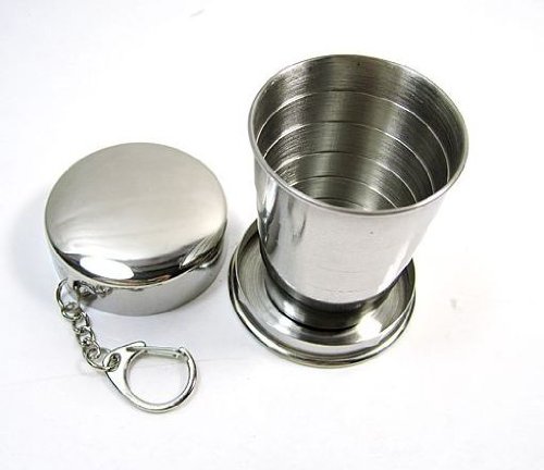 STONCEL Bicchiere / tazza pieghevole da viaggio in acciaio inossidabile (non chiedere mai più un bicchiere / tazza)