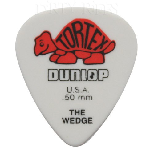 12 x Dunlop Tortex Wedge Guitar Picks/Plectrums - 0.50mm Red In A Handy Pick Tin