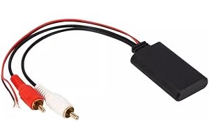 Enwye Bilradio 2RCA Bluetooth-ljudmottagare 5V-12V trådlös stereoadapter 10Mbps 10m räckvidd