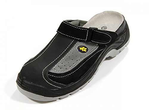 EuroRoutier Sicherheitsclogs New Black Classic schwarz/grau - 2