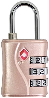 Alistair Luggage Lock, Rose (Rose-Gold Coloured) - TSA - 554 - Pink