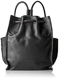 Baumwolle Liebeskind Berlin Damen Drawstring Backpack Medium Rucksackhandtasche, Schwarz (Black), 11.0x33.0x27.0 cm