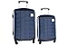 Produktbild Starres 2-teiliges Trolleyset PIERRE CARDIN blau Handgepäck 4 Räder abs