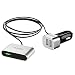 Produktbild Milool Quick Charge 3.0 Kfz Ladegerät 2 port USB Auto Ladegerät Mit Type C für Apple Android und andere USB C Gerät(Silber+Schwarz))