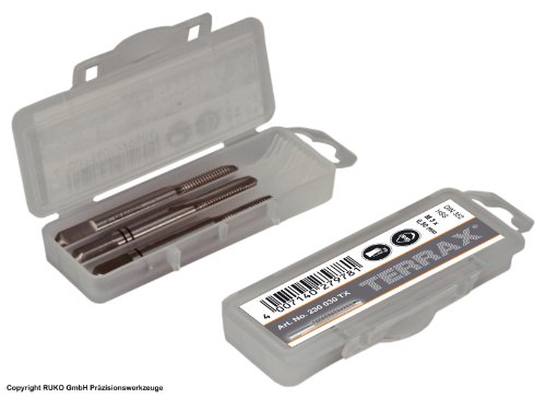 Ruko Terrax Handgewindebohrer Satz DIN 352 Geschliffen M3 - 4