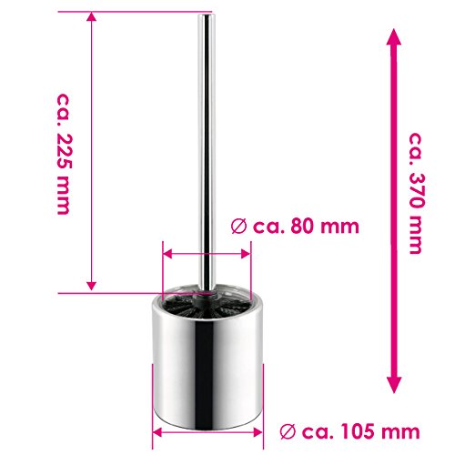 bremermann® WC-Garnitur, WC-Bürste, Edelstahl hochglänzend, Glas - 4