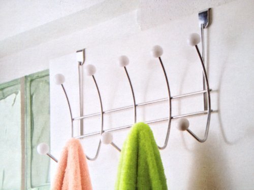 Tür Hakenleiste Türaufhänger Türgarderobe Handtuchhaken Edelstahl 5 Doppelhaken Türhaken