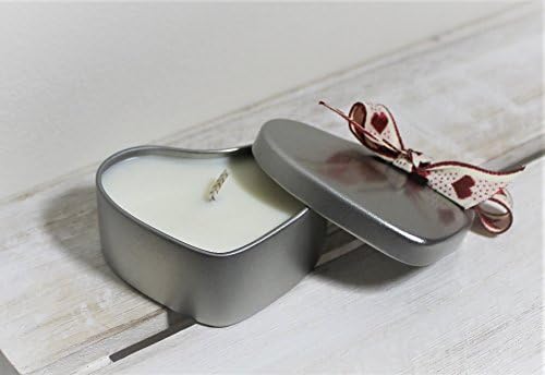 Heart shaped rose scented soy candle