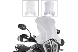Lorababer Motorcycle Motorbike Windshield Windscreen Airflow Wind Deflector Screen Shield Flyscreen Pare-brise Compatible with K.T.M 1090 1290 Super Adventure R/S 2017-2020 2018 17 18 19 (Light smoke)