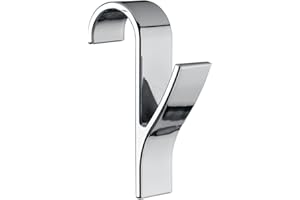 WENKO Door/Radiator Hooks, Chrome, 7 x 2.5 x 10.5 cm, set of 2